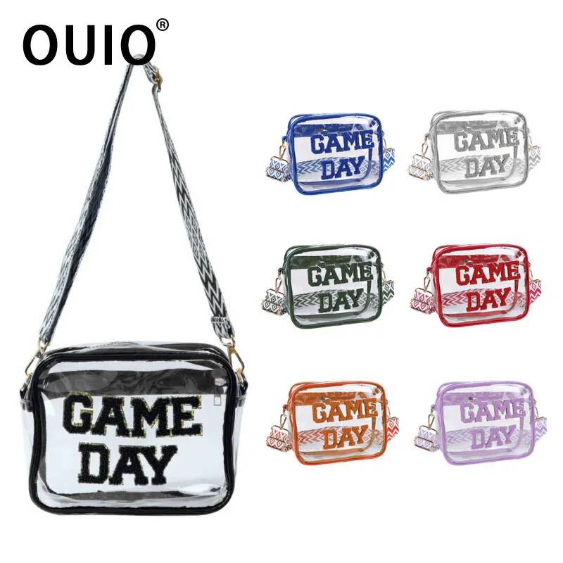 Phone Bag Crossbody - OUIO PVC 크로스바디 백 자수 문자