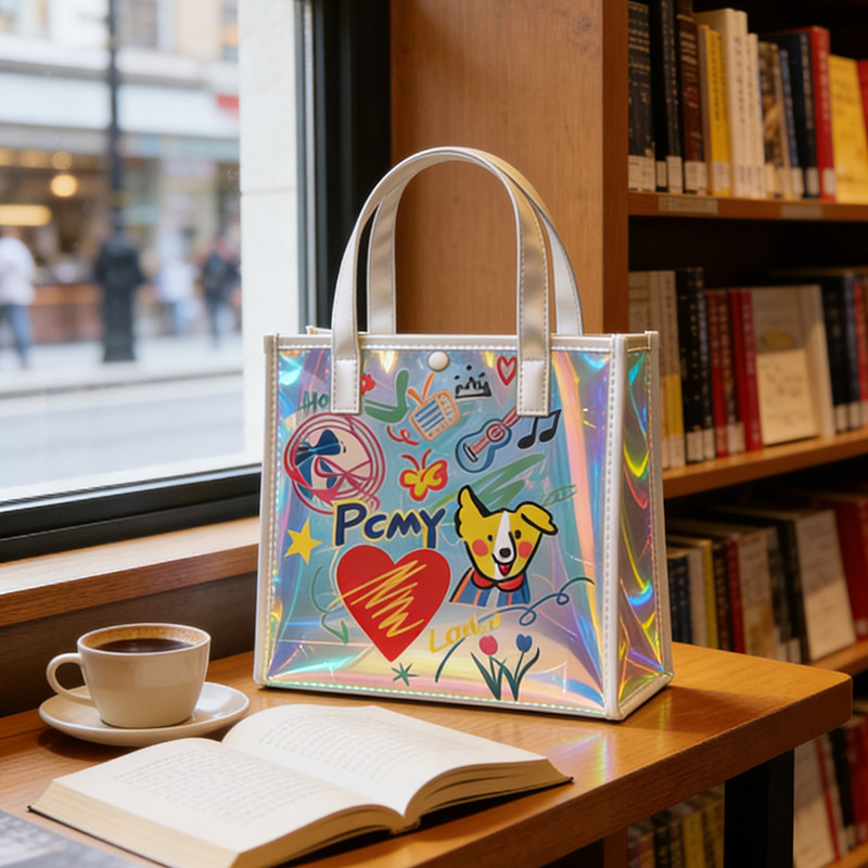 Women Bags Lv - 여성 홀로그램 토트 백 방수 투명