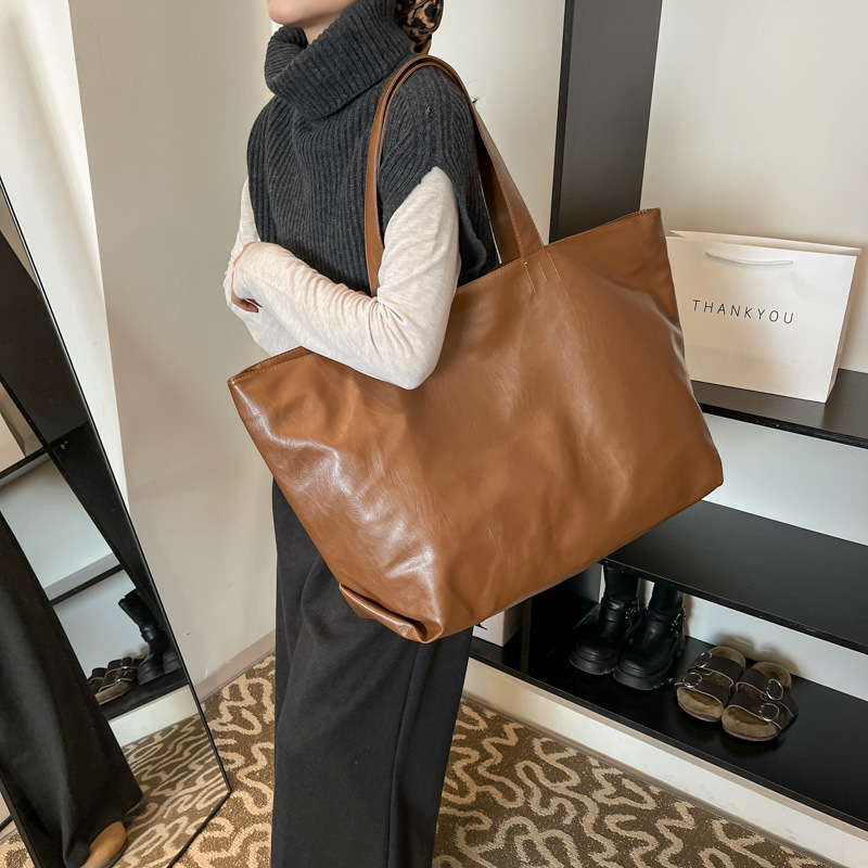 Women Bags In Trend - 여성용 심플 레트로 토트백 숄더백 패셔너블