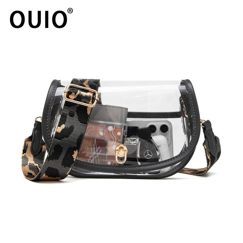 Women Bags Crossbody - OUIO 전화 파우치 패션 클리어 PVC