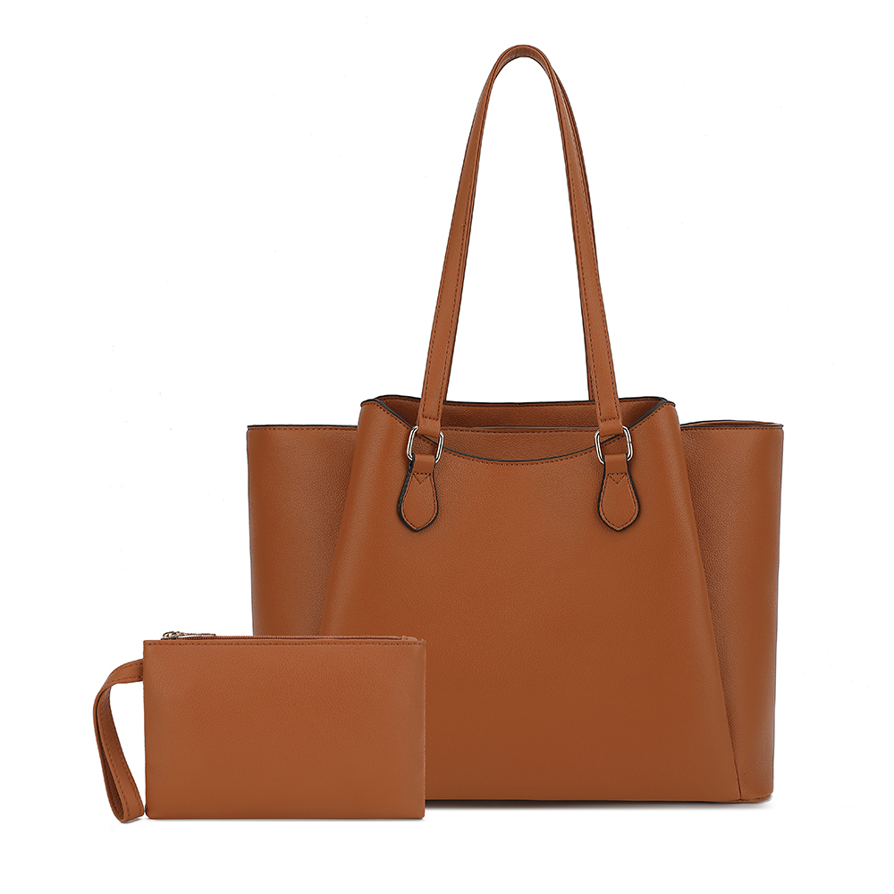 Women Bags For Office - 여성용 토트백, 파우치가 있는 대형 PU