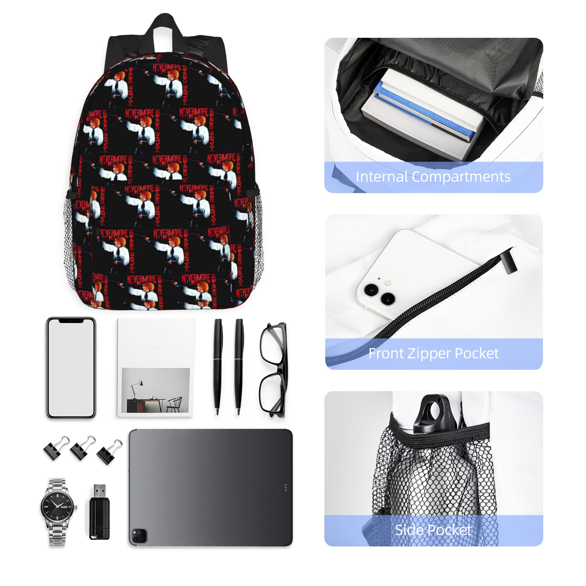 Women Bags Farmers - Nevermore Tour Libertine Mylene Farmer 배낭