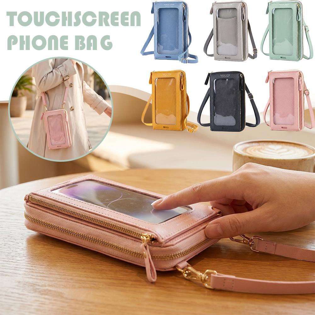 Phone Bag Crossbody - 여성 가방 부드러운 가죽 지갑 터치스크린