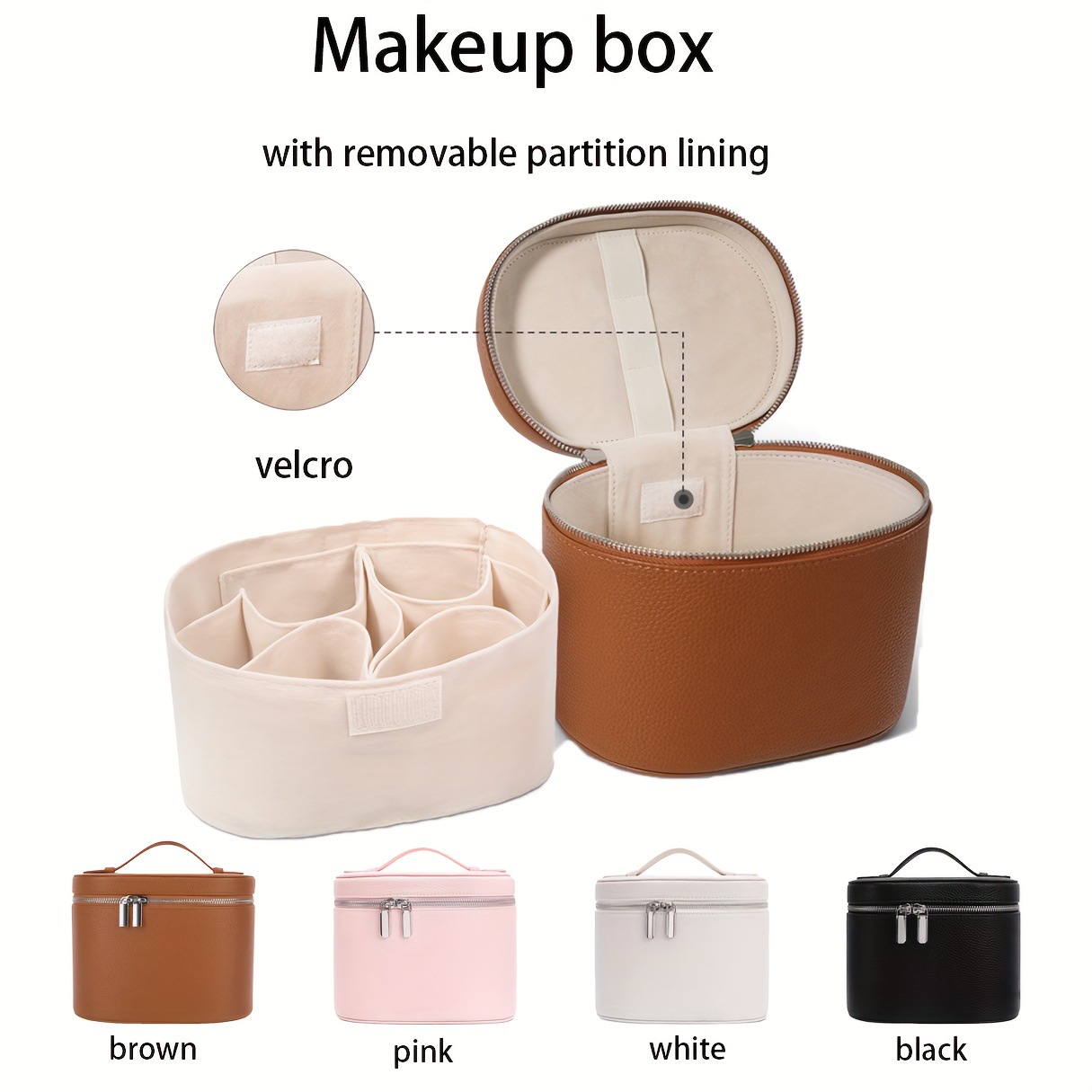 Women Bags Medium Size - 대용량 PU 가죽 메이크업 가방 휴대용