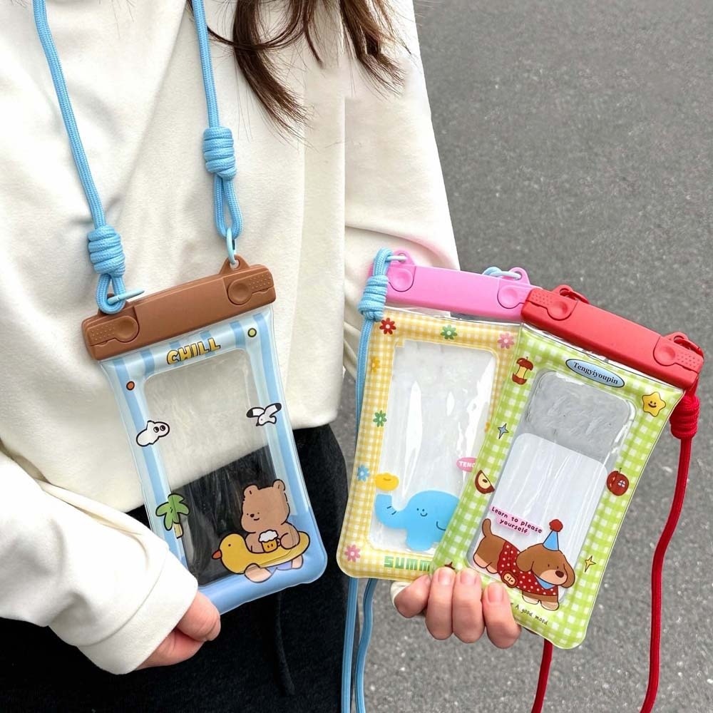 조절 가능한 스트랩 방수 휴대폰 파우치 만화 동물 프린 - Phone Bag Crossbody 리뷰 및 가격