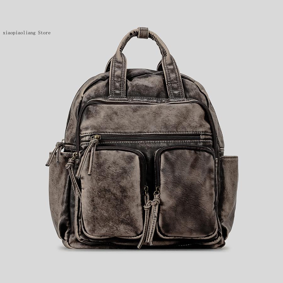 럭셔리 소프트 워시드 PU 가죽 백팩 트렌드 대학 가방 - Women Bags In Trend 리뷰 및 가격