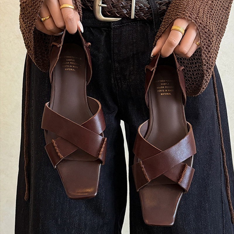 여성용 새 여름 가죽 소가죽 스퀘어토 로우힐 가방이 포 - Women Bags And Shoes 리뷰 및 가격