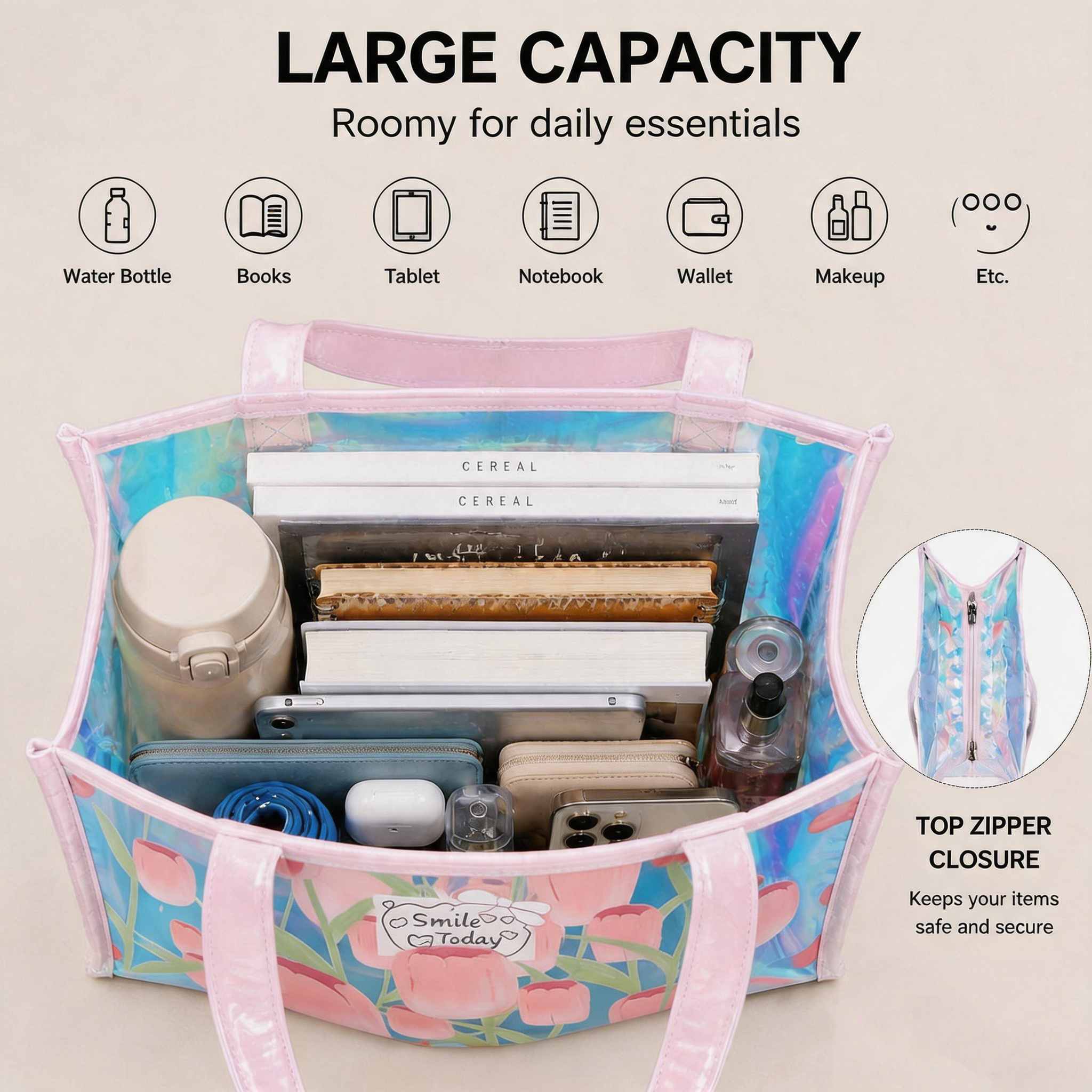 여성용 방수 경량 토트 백 대용량 지퍼 숄더백 비치 쇼 - Women Bags Lv 리뷰 및 가격
