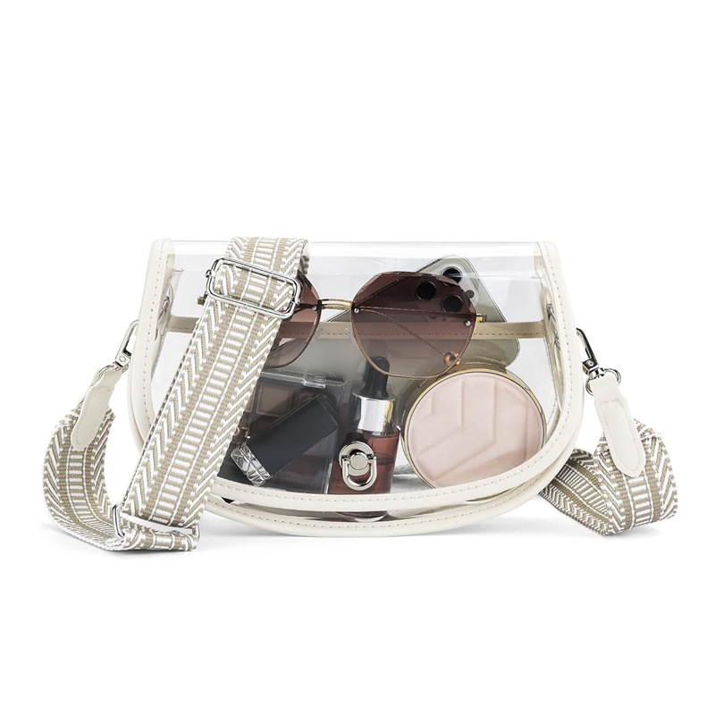 OUIO 전화 파우치 패션 클리어 PVC 새들 백 골드 - Women Bags Crossbody 리뷰 및 가격