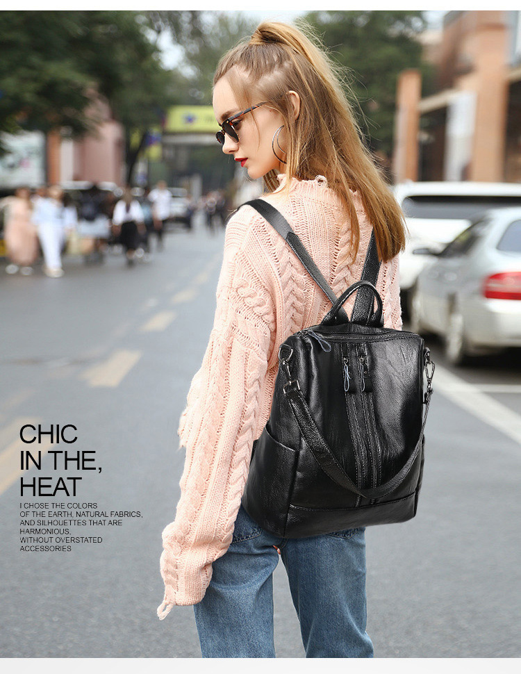 여성 부드러운 가죽 배낭 학교 블랙 캐주얼 다기능 대학 - Women Bags For Office 리뷰 및 가격
