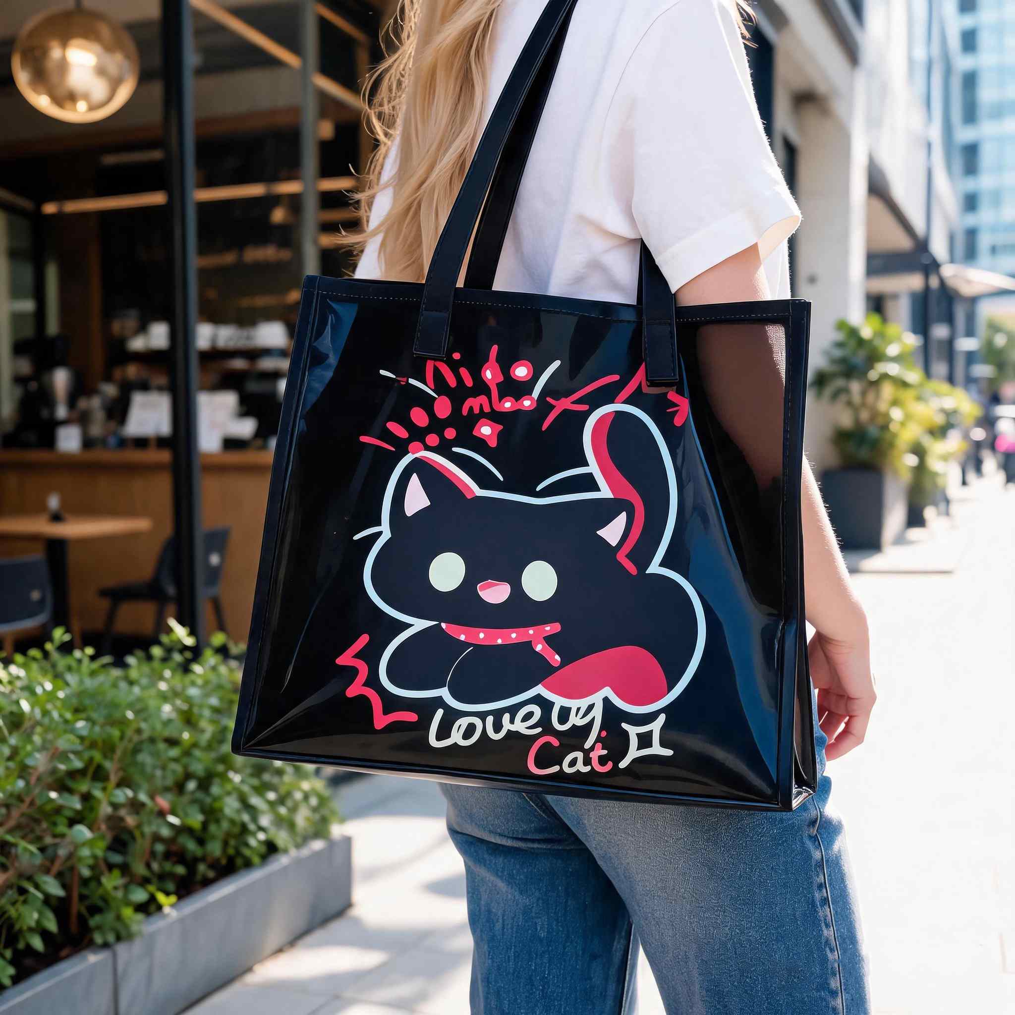 여성용 PVC 토트백 방수 대용량 지퍼 잠금 숄더백 투 - Women Bags Lv 리뷰 및 가격