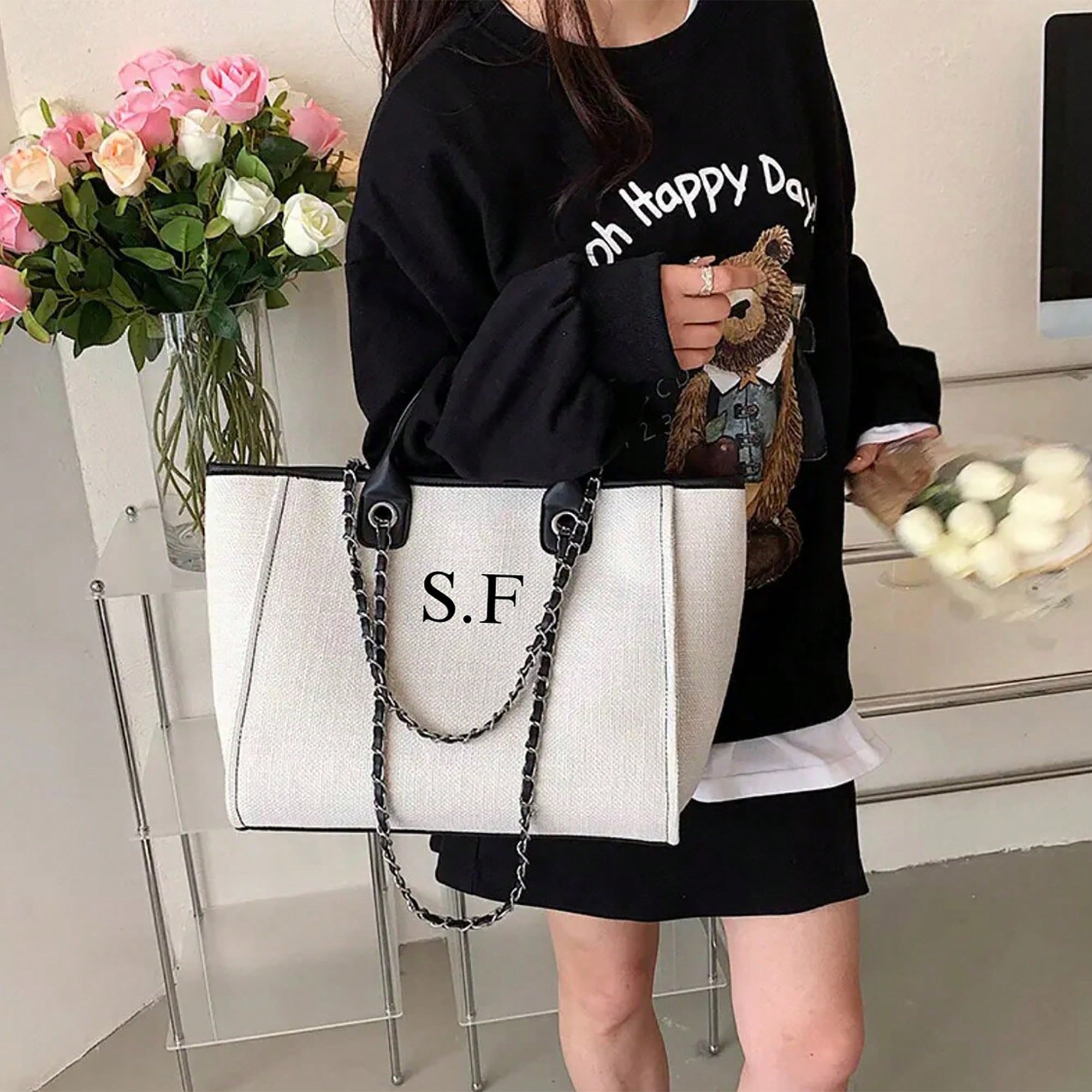 맞춤형 대용량 한국 여성 체인 토트백, 디자이너 크로스 - Women Bags Medium Size 리뷰 및 가격