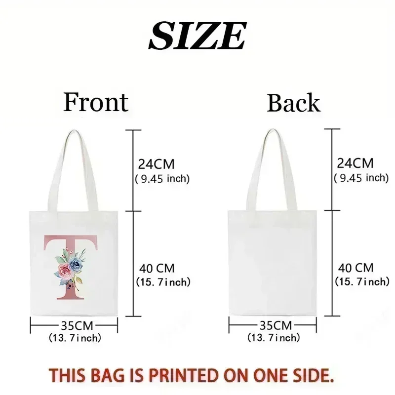 1개 플로럴 러브레터 프린트 토트백 대용량 여성 쇼핑백 - Women'S Yoga Bags 리뷰 및 가격
