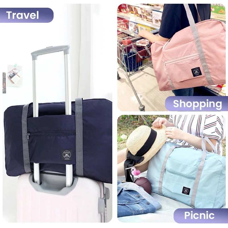 항공사 기내 반입용 접이식 여행 더플백 여성 및 소녀용 - Women Bags Medium Size 리뷰 및 가격