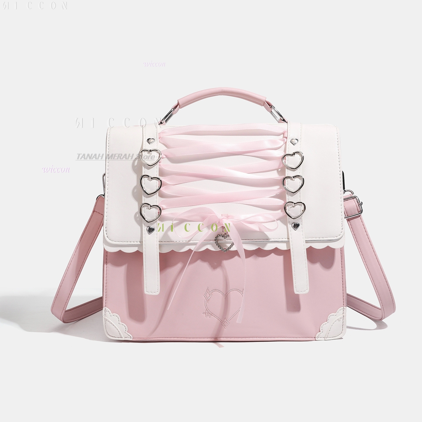 Jirai kei 하트 리본 장식이 있는 새로운 일본식 - Women Bags Crossbody 리뷰 및 가격