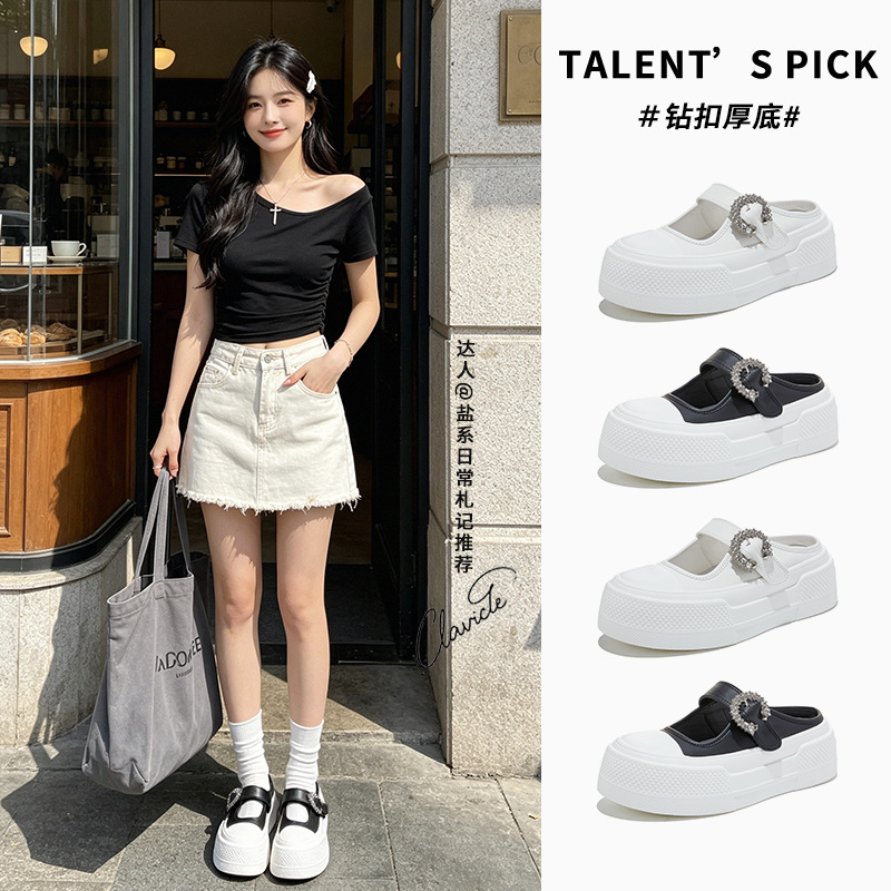 폼 바닥 가죽 가방 헤드 슬리퍼 여성 여름 신상 두꺼운 - Women Bags And Shoes 리뷰 및 가격