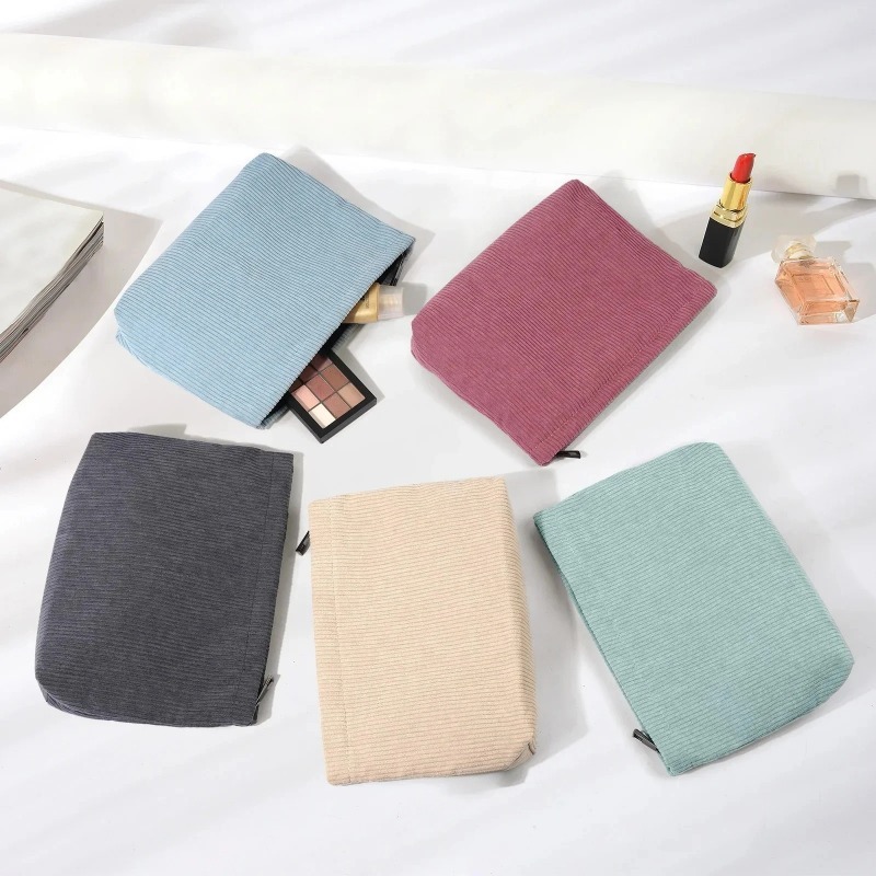 코듀로이 여행용 화장품 가방 휴대용 메이크업 수납 가방 - Women Bags Medium Size 리뷰 및 가격